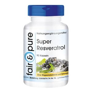 Super Resveratrol 100mg - Trans resveratrol + OPC + Quercetina + Rutina - Vegano - Alta pureza - 90 Cápsulas